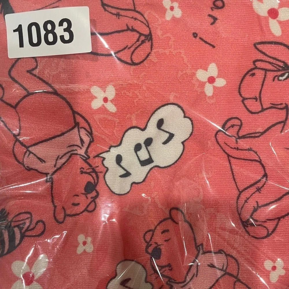 DISNEY Pajamas Size XS Pink Black Pull On Winnie the Pooh Pants Front Pockets - Picture 9 of 9